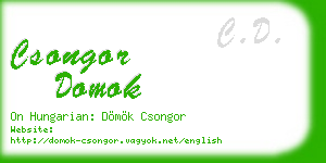 csongor domok business card