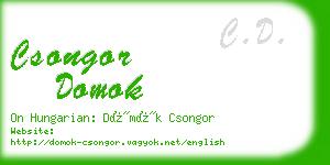 csongor domok business card